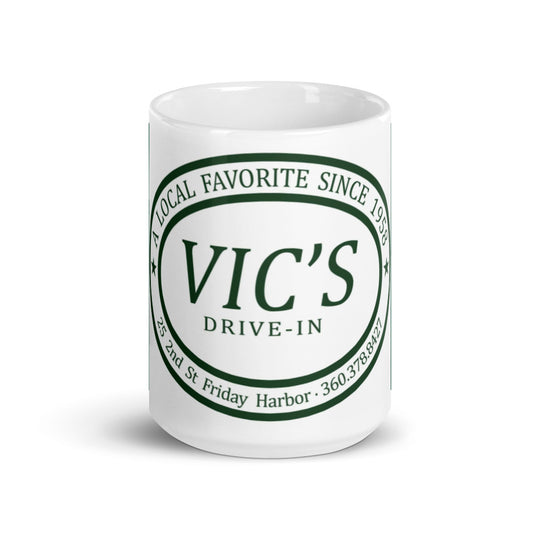 Vic's Classic White glossy mug